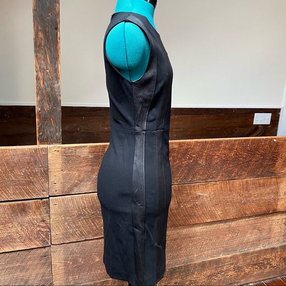 DVF Lambskin Leather and Spandex Sleeveless A-Line Dress w/ Sexy Goth Vibes - Picture 6 of 14